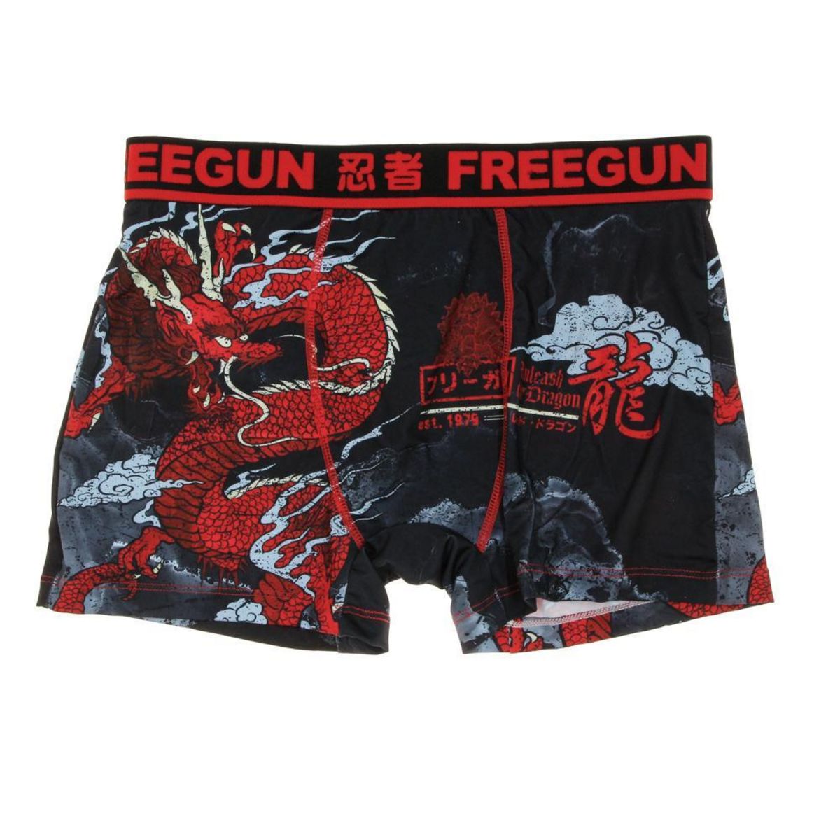 FREEGUN Boxer /Rouge Homme Freegun Dragon