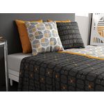 ATELIER DU COTON Parure de draps 100% coton 57fils arturo. Coloris disponibles : Gris