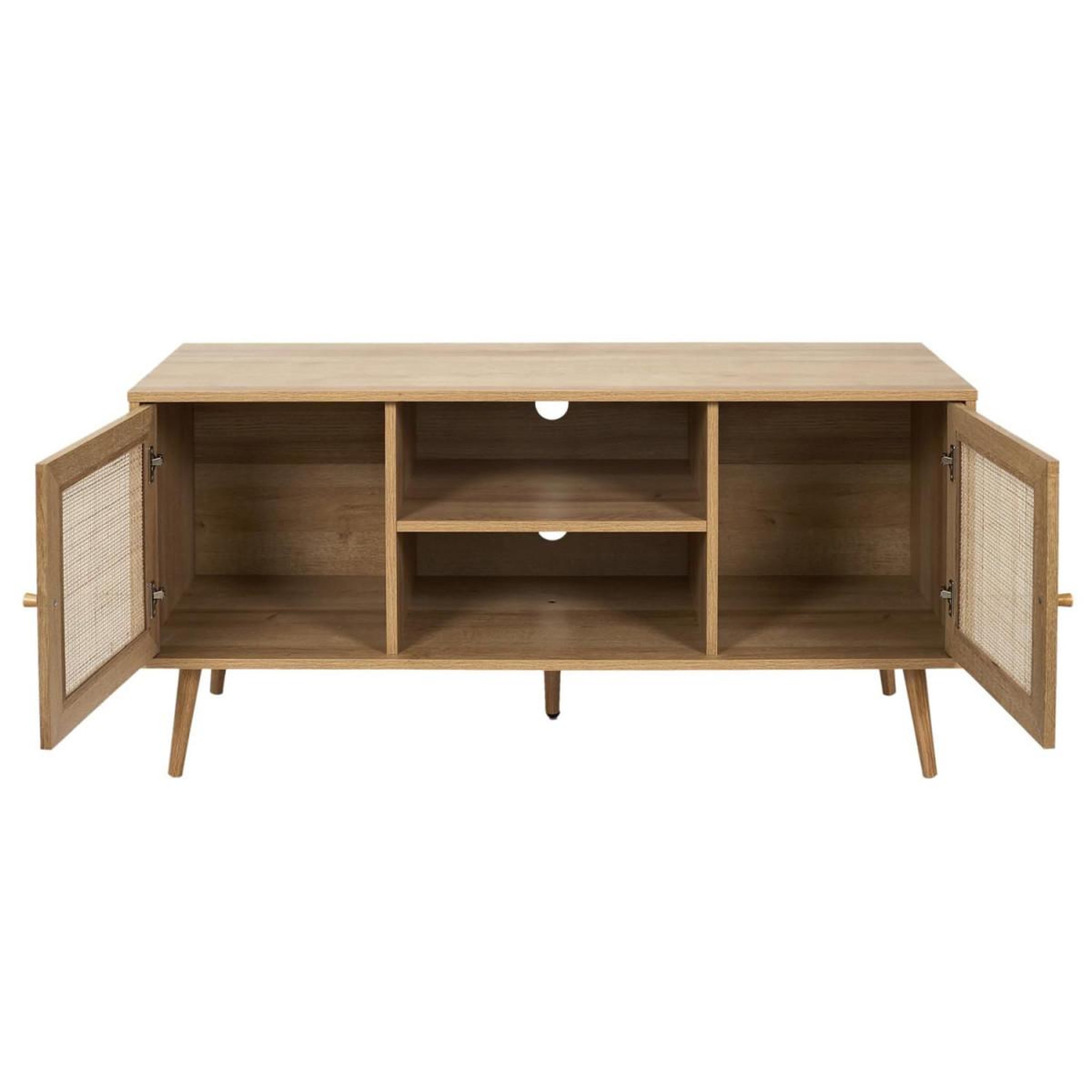 Voir la diapositive 4 : The Home Deco Factory Meuble tv 2 portes & 2 niches  bali  115cm naturel
