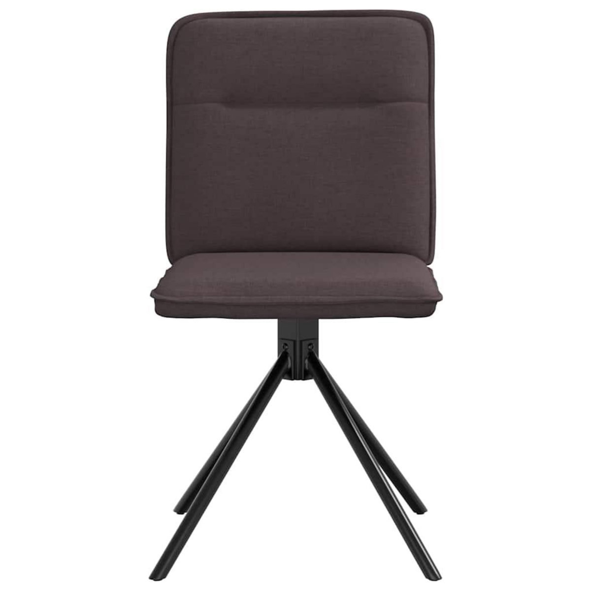 VIDAXL Chaises a manger lot de 2 marron fonce tissu