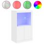 Voir la diapositive 2 : VIDAXL Armoire laterale avec eclairage LED blanc bois d'ingenierie