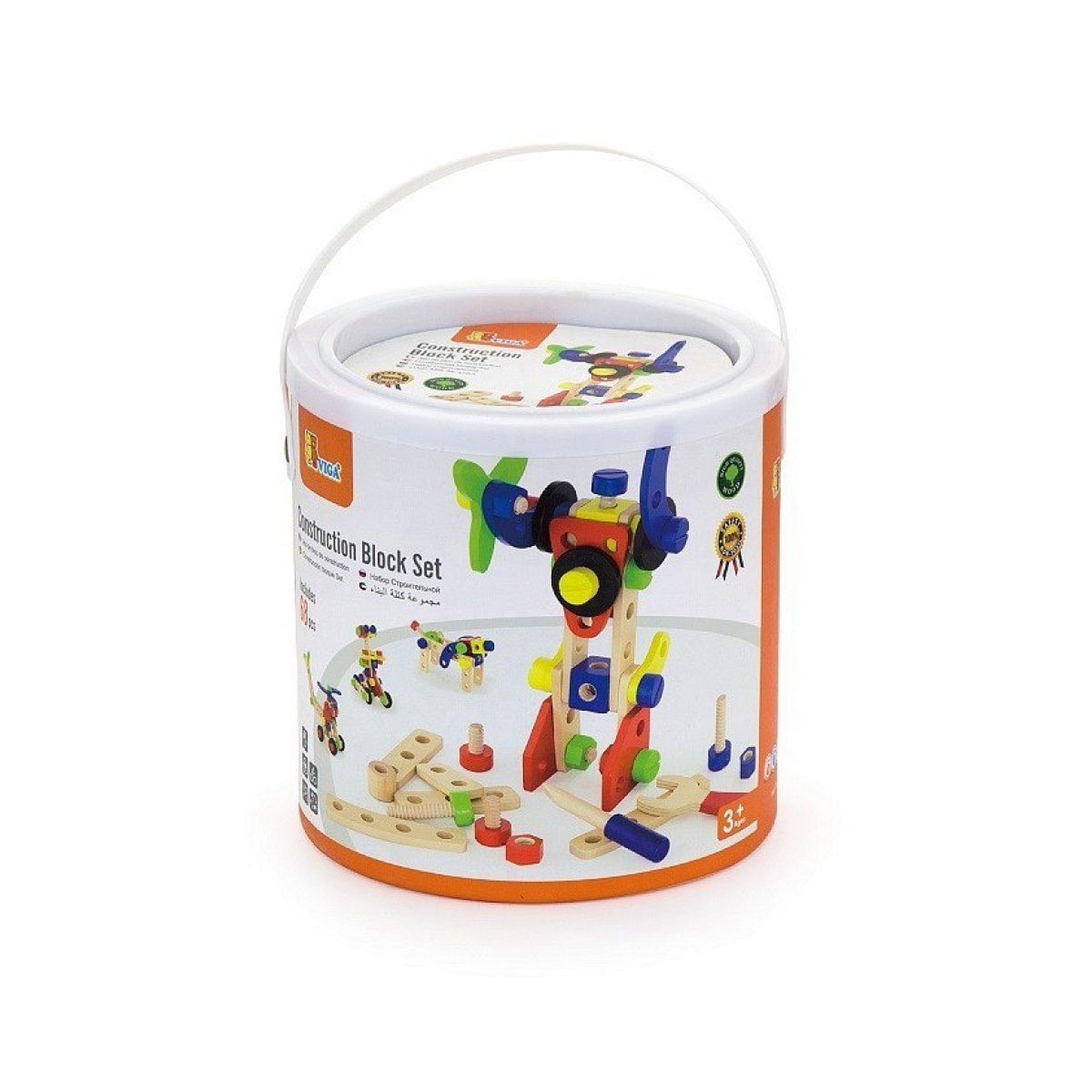 Voir la diapositive 4 : VIGA Jeu de construction  50382 - 68 pièces en bois