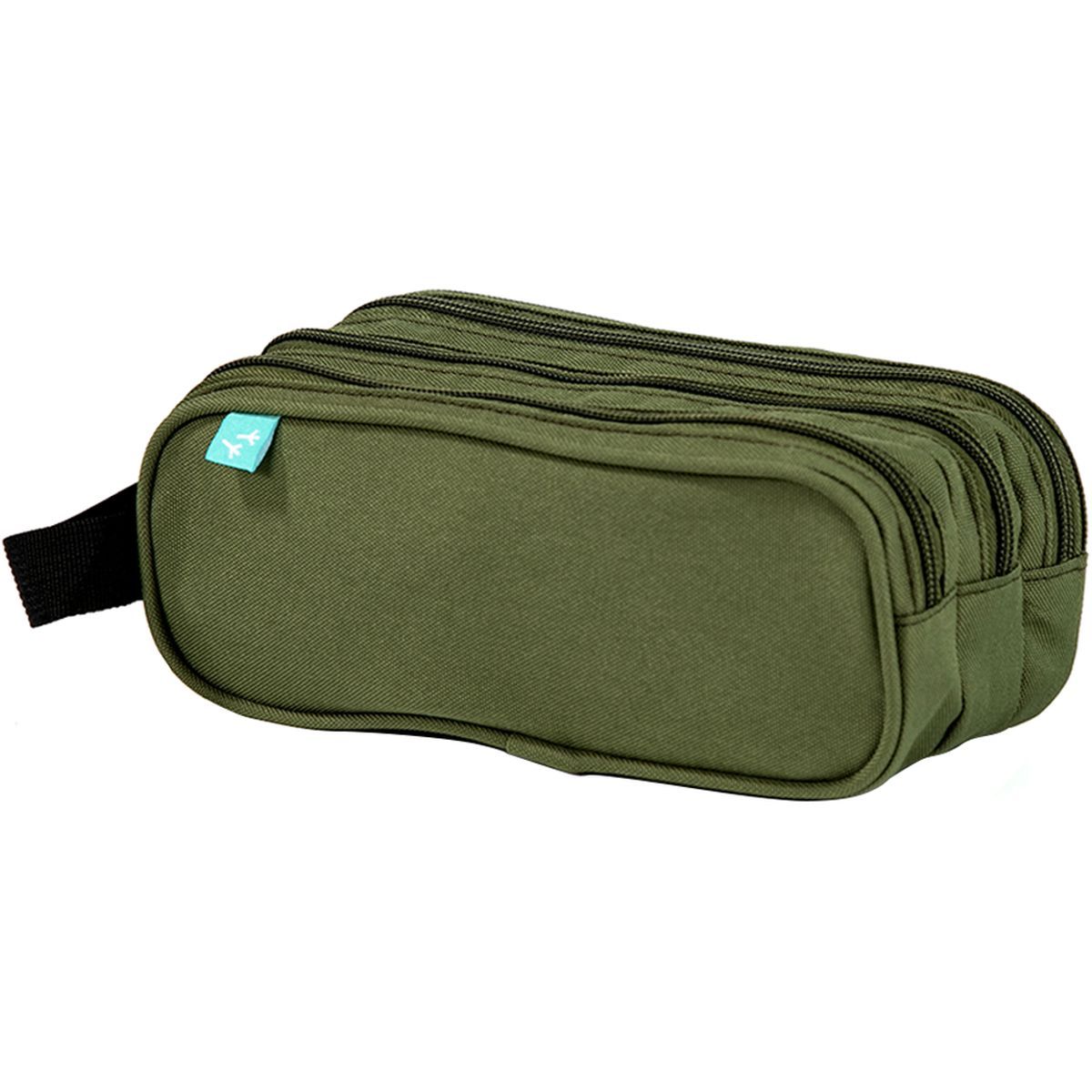 AUCHAN Trousse 2 compartiments rectangle verte