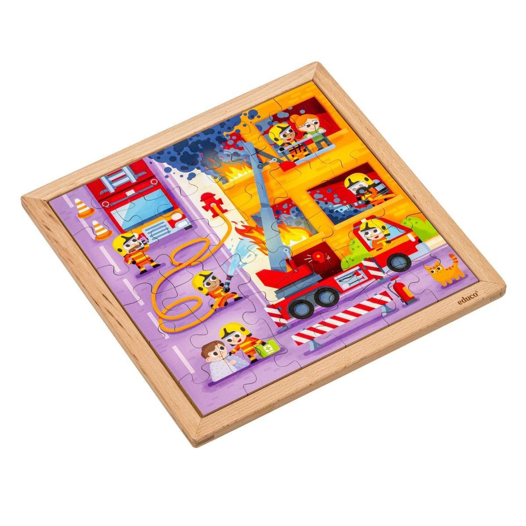 Voir la diapositive 3 : EDUCO Services d'urgence - pompiers — 36 pièces de puzzle