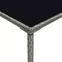 VIDAXL Table de bar de jardin Gris 70x70x110cm Resine tressee et verre