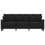 Voir la diapositive 3 : VIDAXL Canapé à 3 places Noir 180 cm Velours