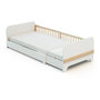 Voir la diapositive 6 : JURABABY Lit au sol enfant extensible en bois 80x140-165-190 CARROUSEL - Blanc