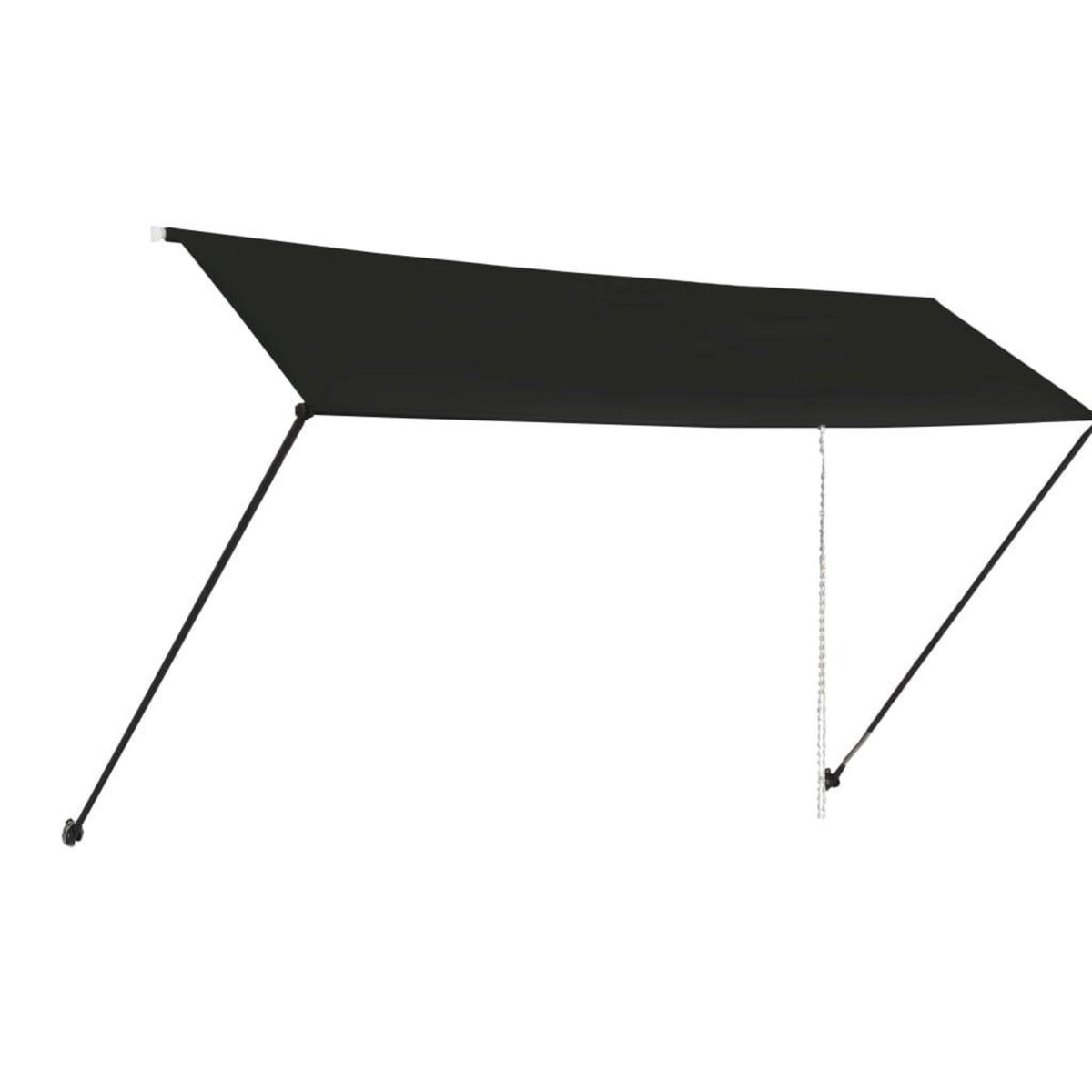 VIDAXL Auvent retractable avec LED 400x150 cm Anthracite