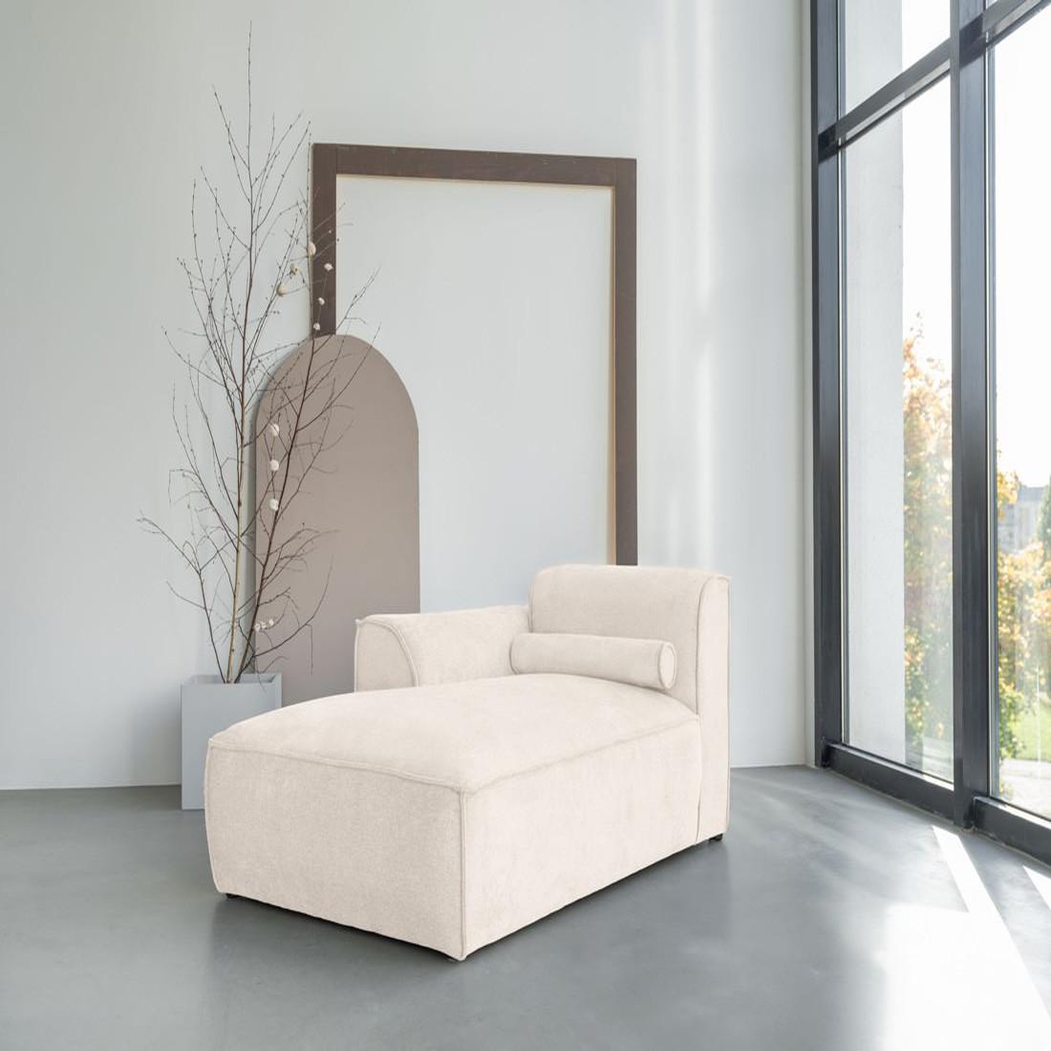 Voir la diapositive 5 : BEST MOBILIER Felix - module d'assise méridienne gauche en tissu texturé