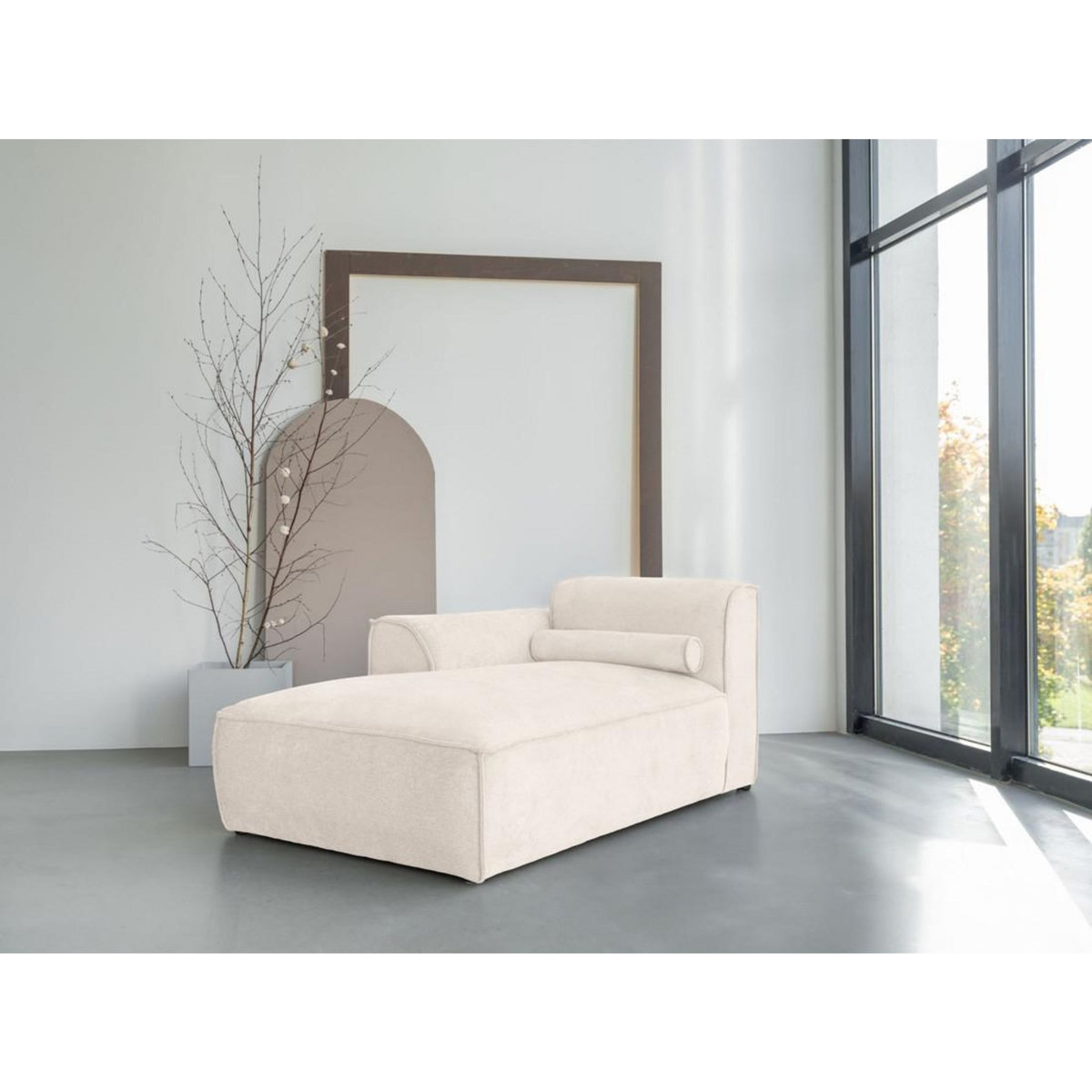 BEST MOBILIER Felix - module d'assise méridienne gauche en tissu texturé