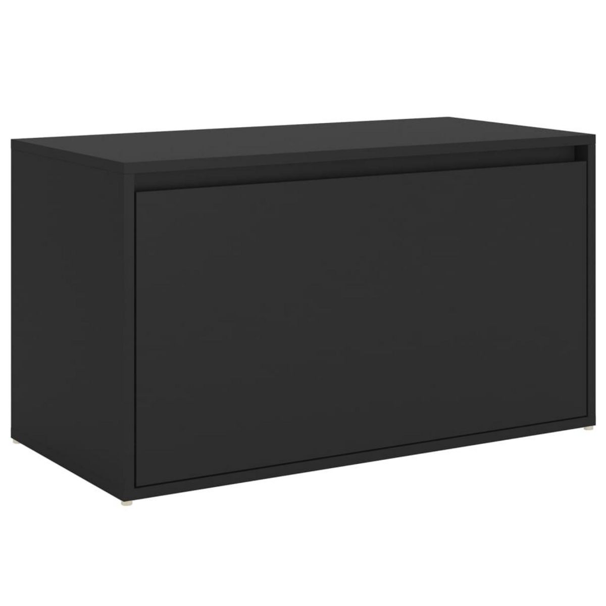 VIDAXL Banc d'entree 80x40x45 cm Noir Bois d'ingenierie