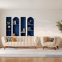 Voir la diapositive 2 : Rendez vous déco Ensemble canapé et fauteuil en velours beige 4 places-Mona