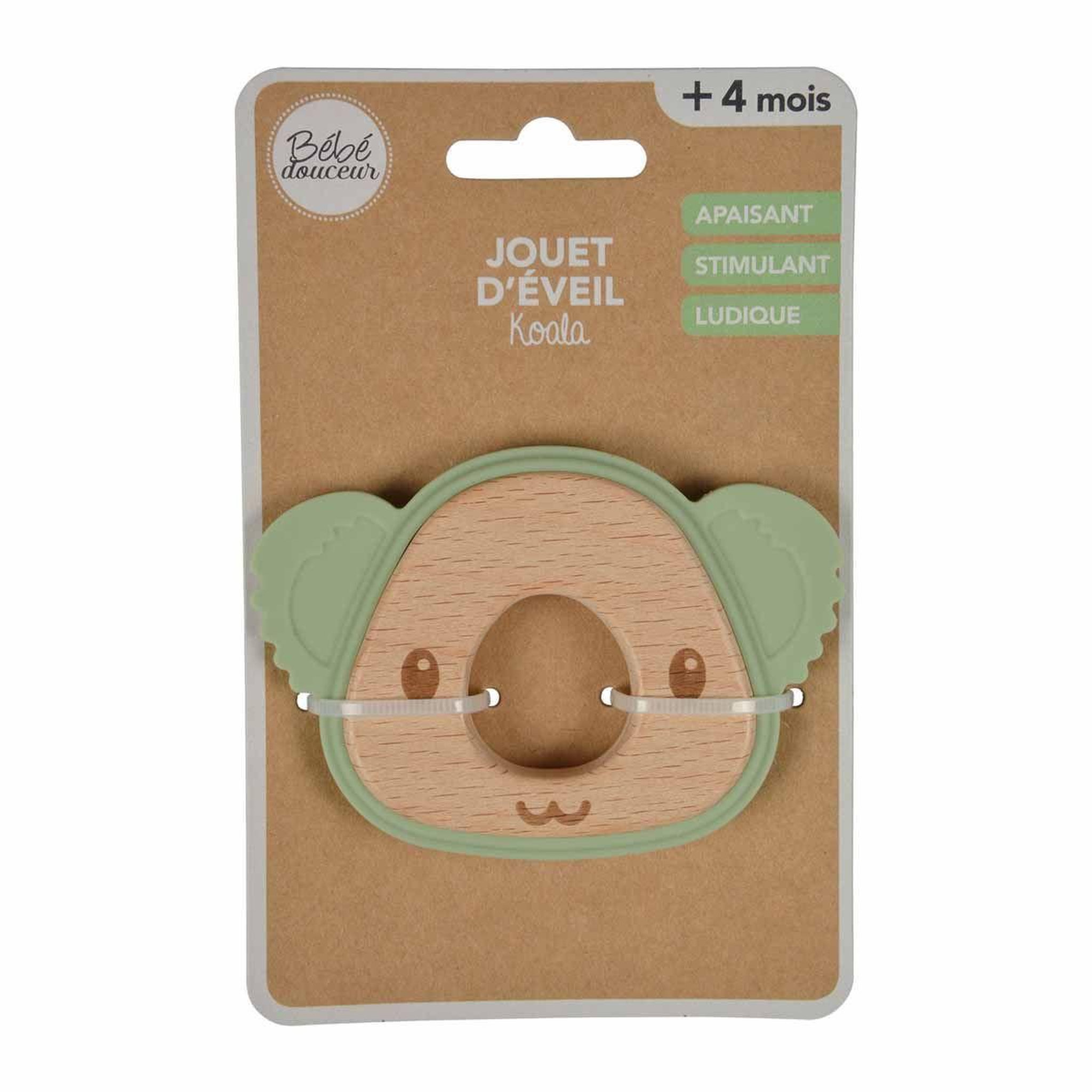 Voir la diapositive 3 : BEBE DOUCEUR Jouet d'Éveil Bébé  Koala Oreilles  7cm Vert