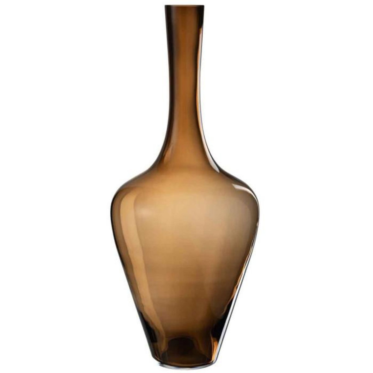 Paris Prix Vase Design en Verre  Joni  70cm Marron Ambre