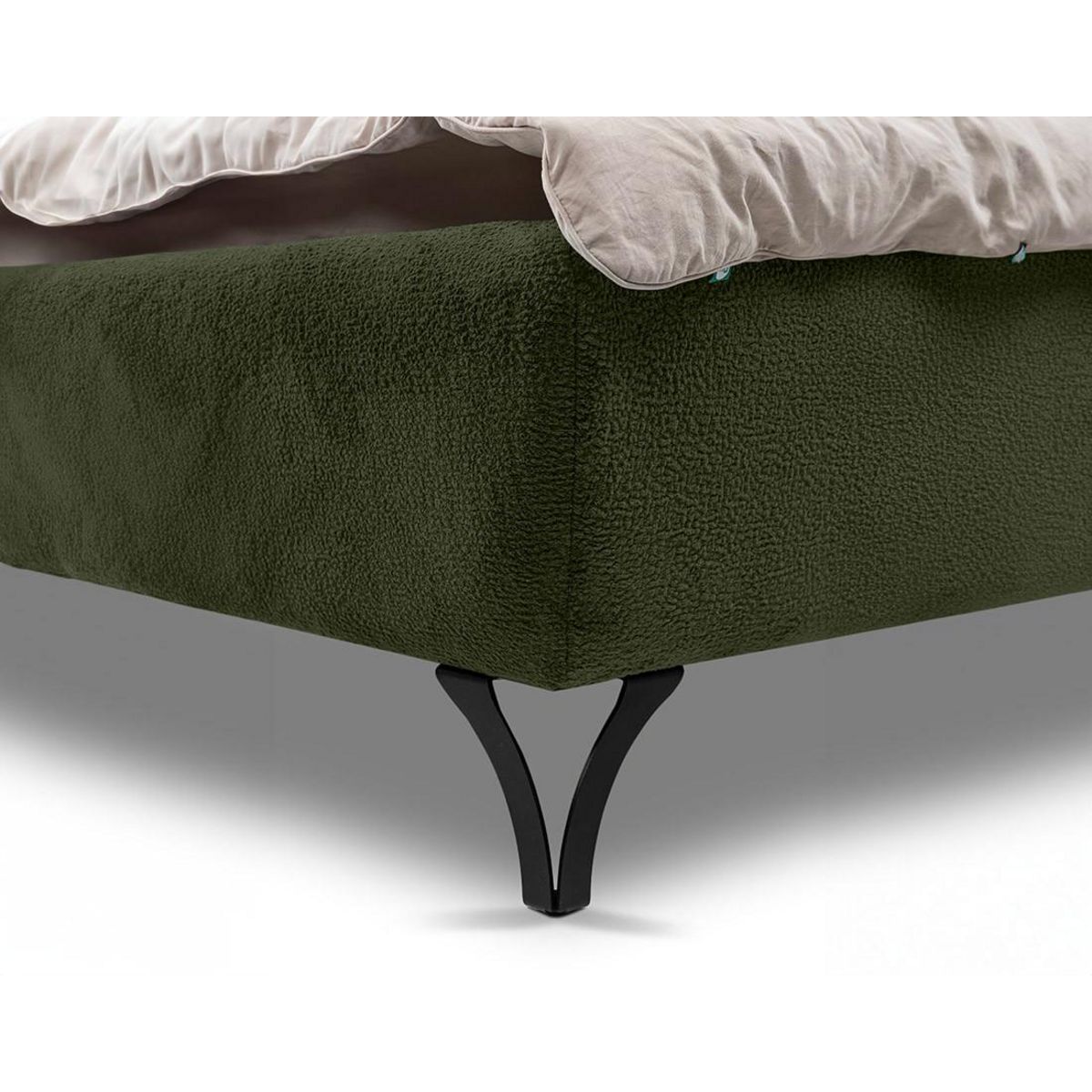 LISA DESIGN Sohan - lit coffre - 180x200 - en tissu bouclette - sommier inclus