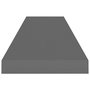 Voir la diapositive 5 : VIDAXL Etagere murale flottante Gris brillant 90x23,5x3,8 cm MDF