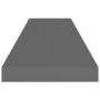 Voir la diapositive 5 : VIDAXL Etagere murale flottante Gris brillant 90x23,5x3,8 cm MDF