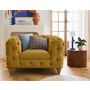 Voir la diapositive 1 : LISA DESIGN Walter - fauteuil chesterfield en velours - pieds bois