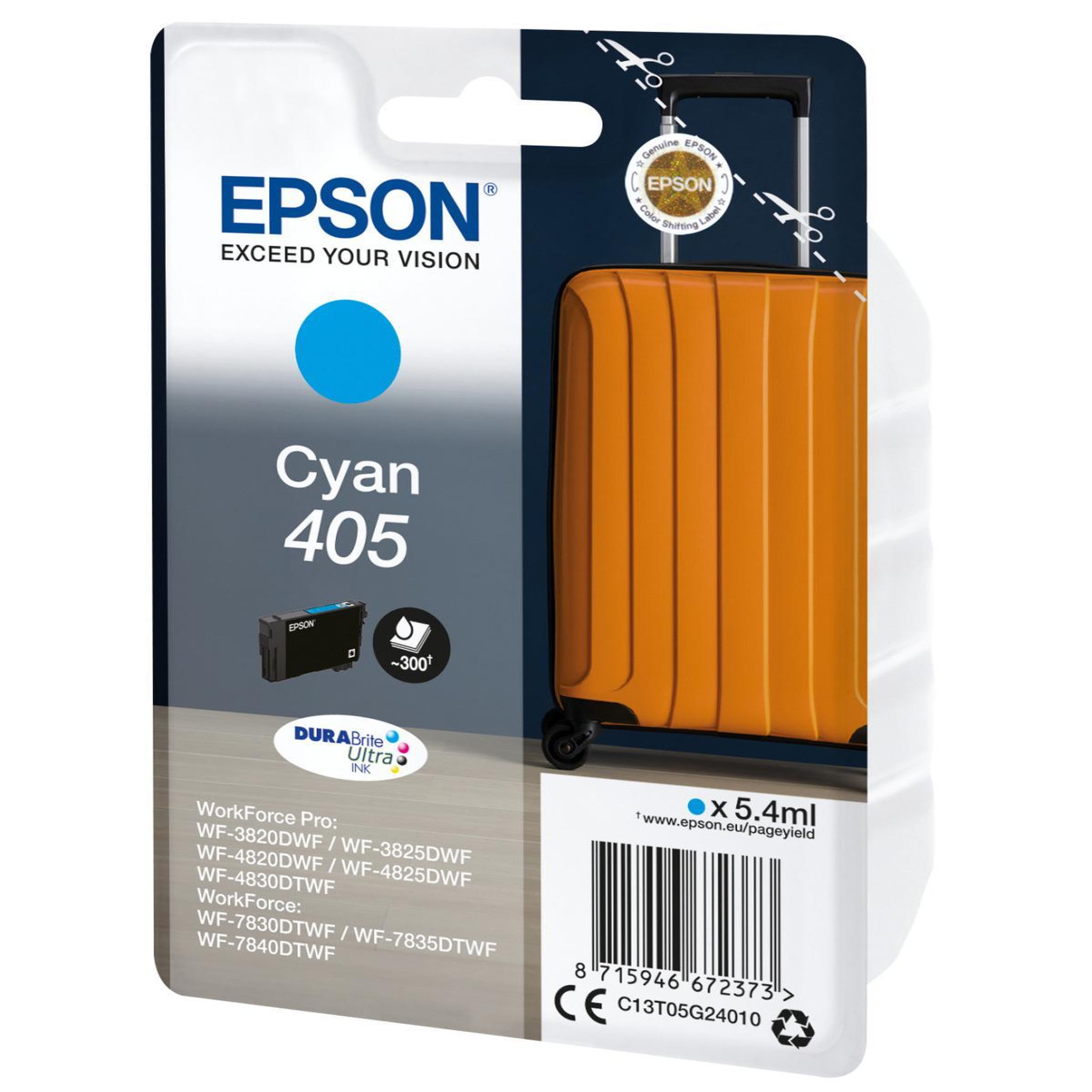 Voir la diapositive 3 : Epson Cartouche d'encre 405 Valise Cyan
