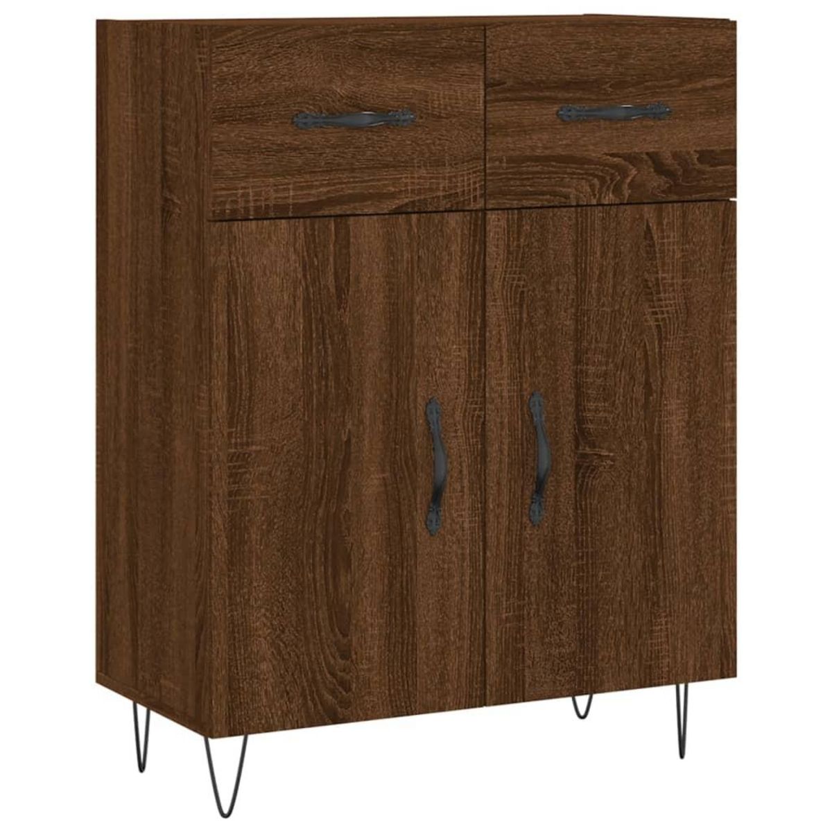 VIDAXL Buffet chene marron 69,5x34x90 cm bois d'ingenierie