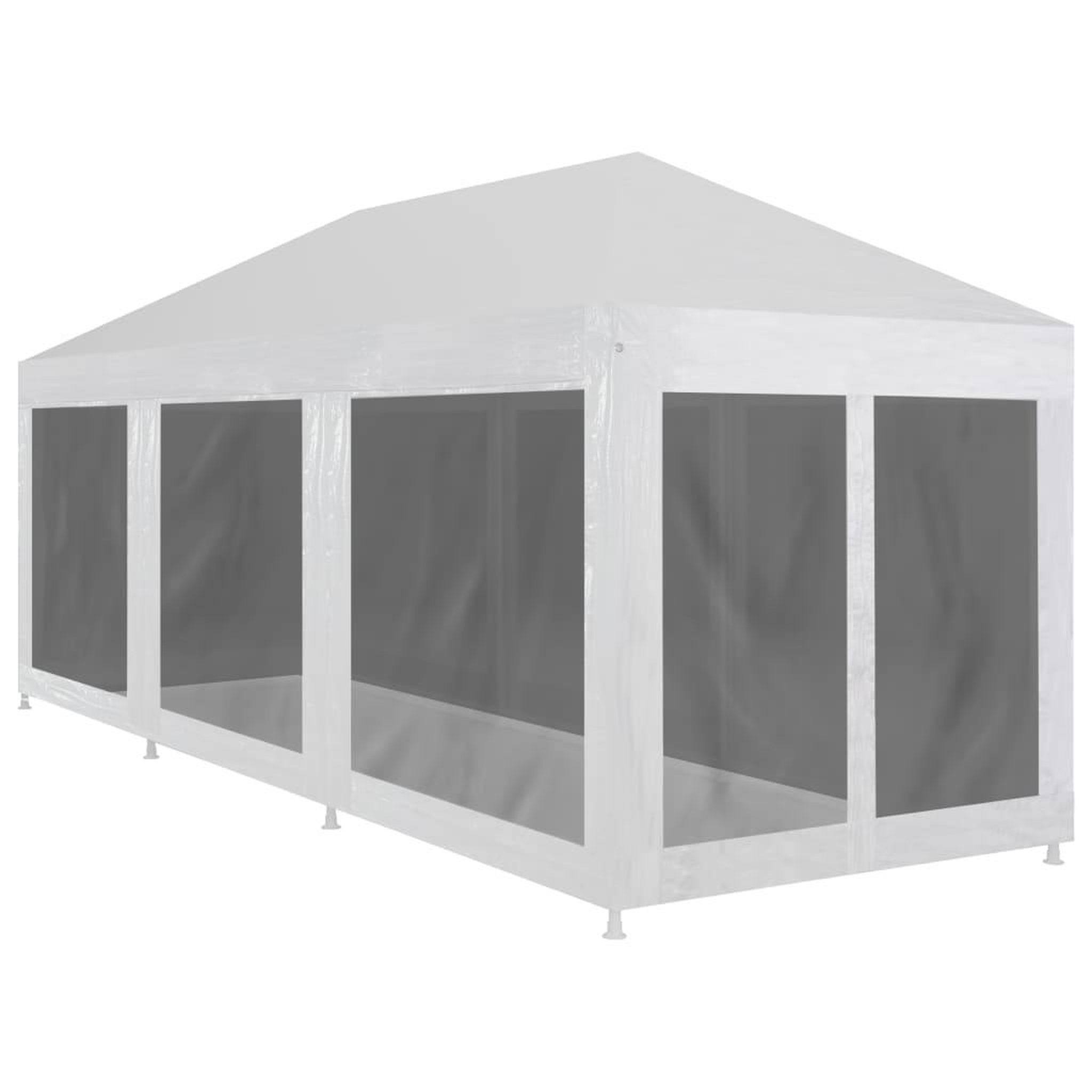 Voir la diapositive 1 : VIDAXL Tente de reception avec 8 parois en maille 9 x 3 m