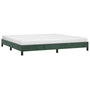 Voir la diapositive 3 : VIDAXL Cadre de lit sans matelas vert fonce 200x200 cm velours