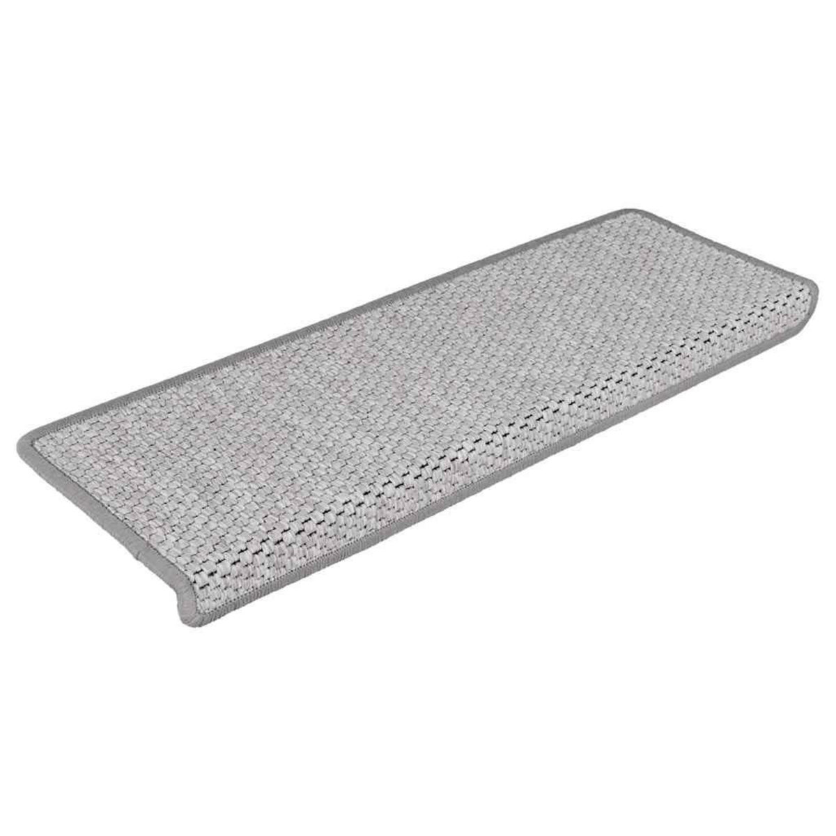 VIDAXL Tapis d'escalier autocollants 30 pcs 65x21x4 cm platine