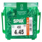 CENTRALE BRICO Lot De 450 Vis Acier Tête Fraisée Torx Spax, Diam.4 Mm X L.45 Mm