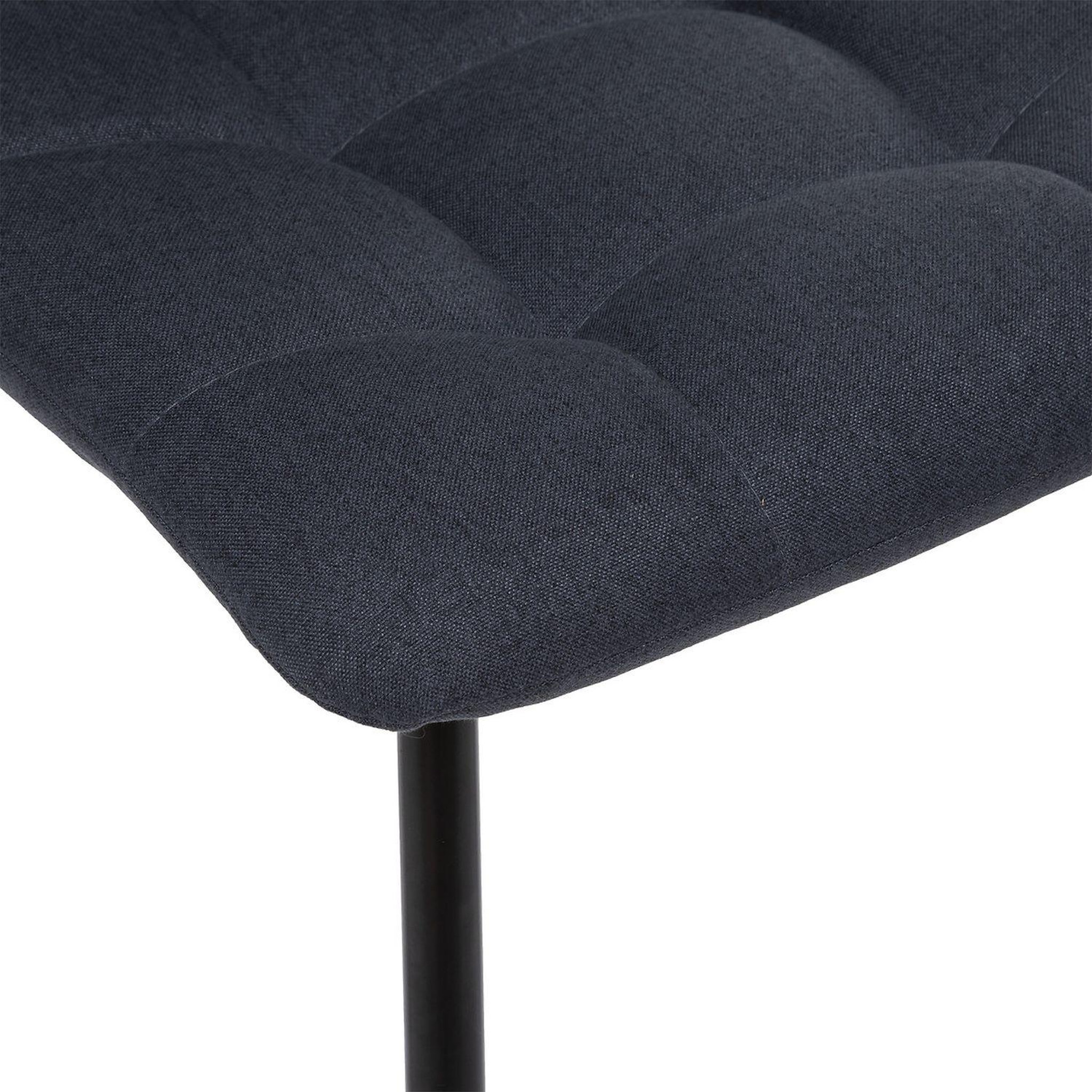 Voir la diapositive 3 : TOILINUX Lot de 4 chaises sirac effet velours - gris foncé