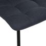 Voir la diapositive 3 : TOILINUX Lot de 4 chaises Sirac effet velours - Gris foncé