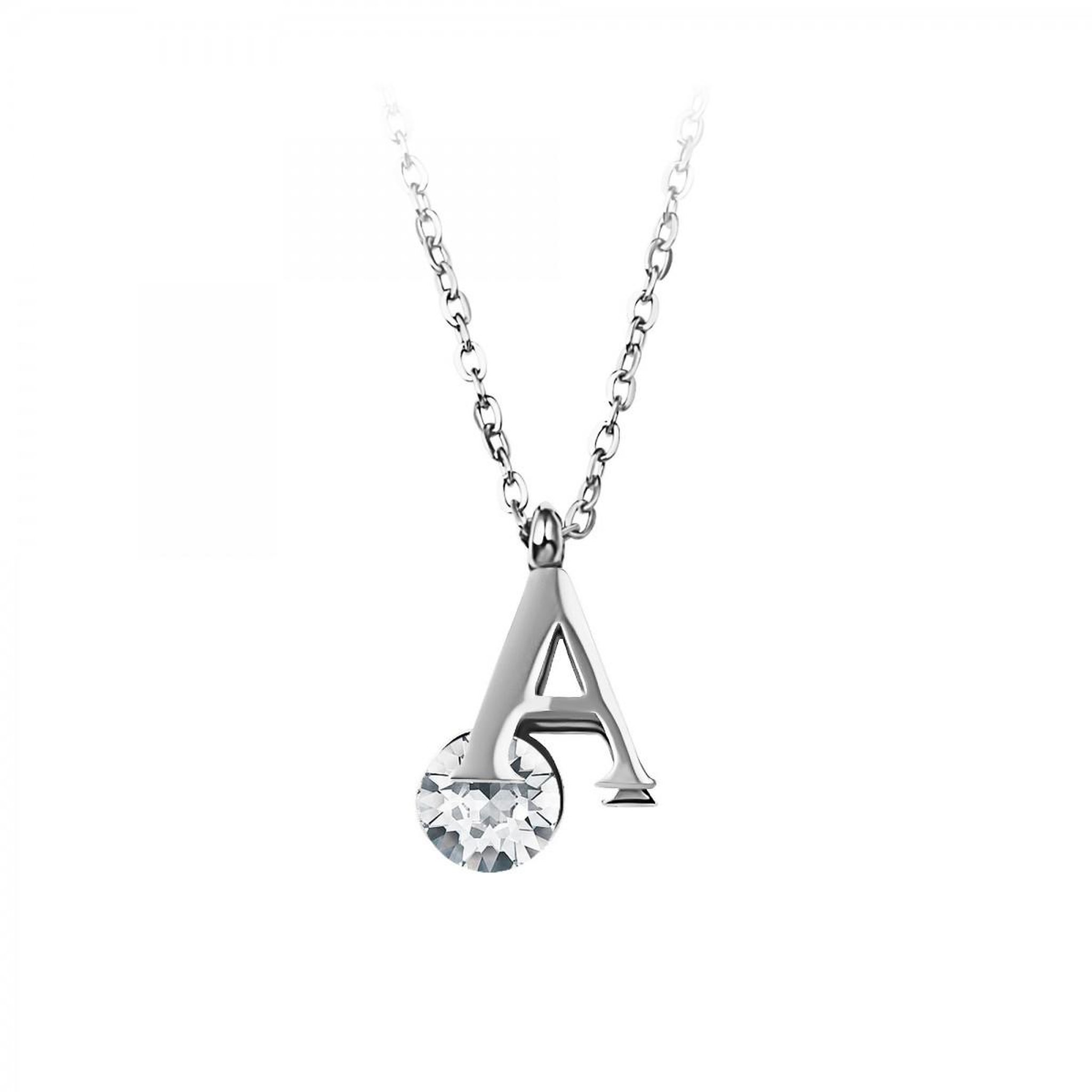 SC CRYSTAL Collier alphabet lettre A SC Crystal orné de cristaux scintillants