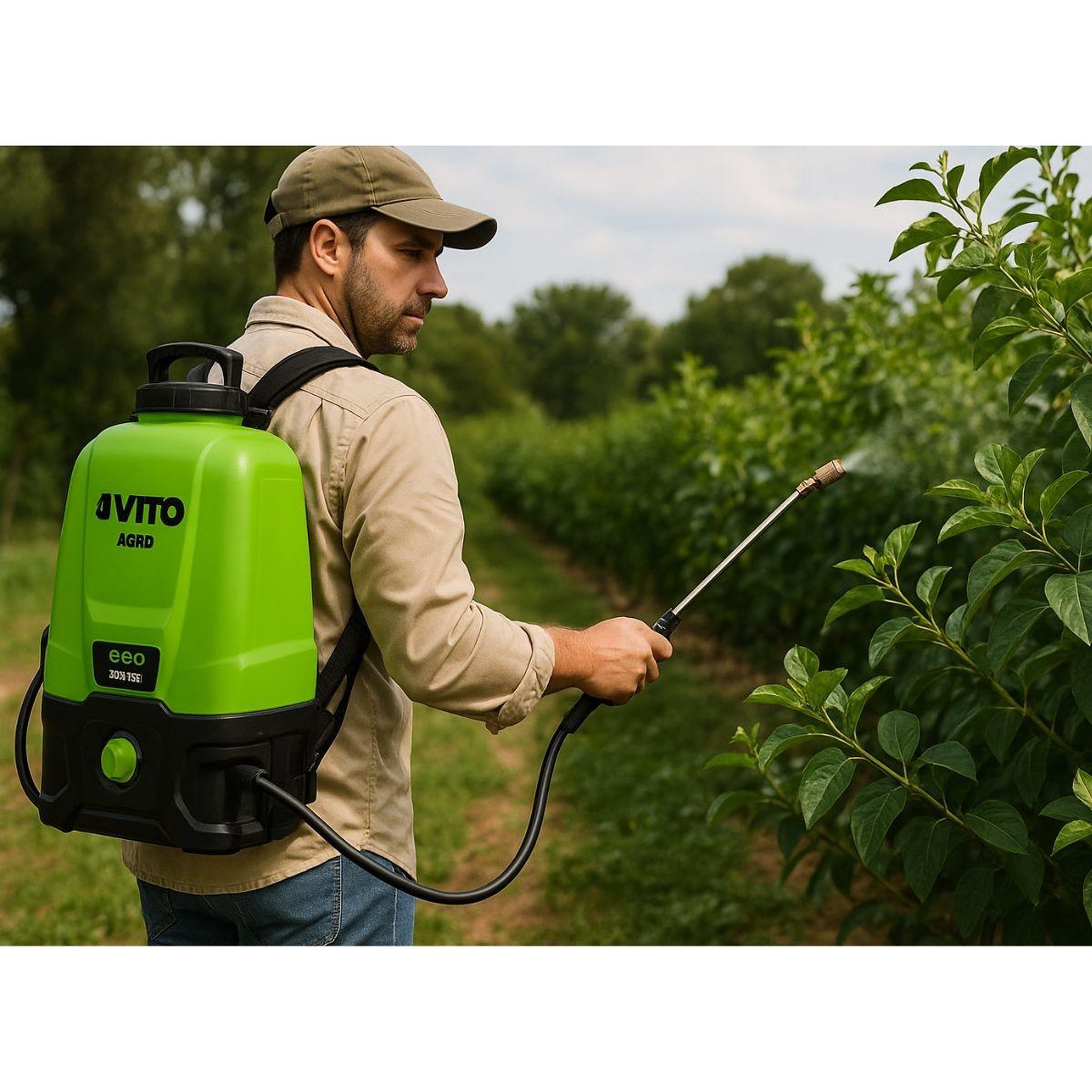 Voir la diapositive 4 : VITO Pulvérisateur à batterie 20v - 16l 5bar + batterie lithium 4ah + chargeur végetaux jardin toitures vito
