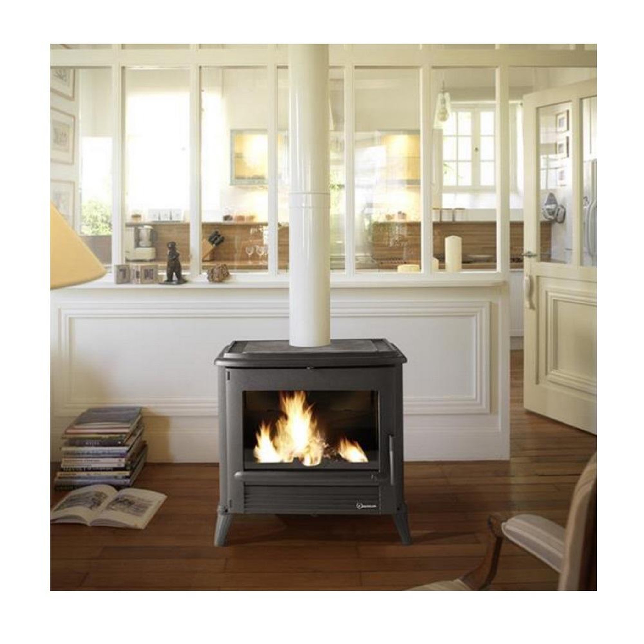 Voir la diapositive 3 : Invicta Poêle à bois fonte modena anthracite - 9175-44