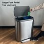 Voir la diapositive 3 : Kitchen move Poubelle de tri sélectif EMPIRE Argent Acier inoxydable 60L