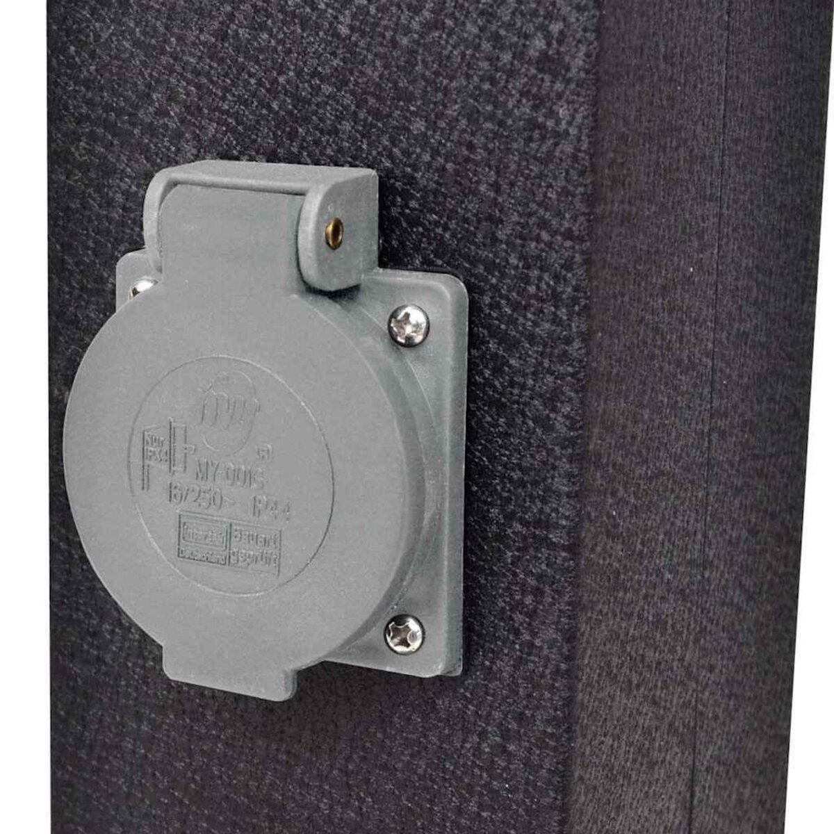 VIDAXL Pilier avec lampe pour prise de jardin Noir