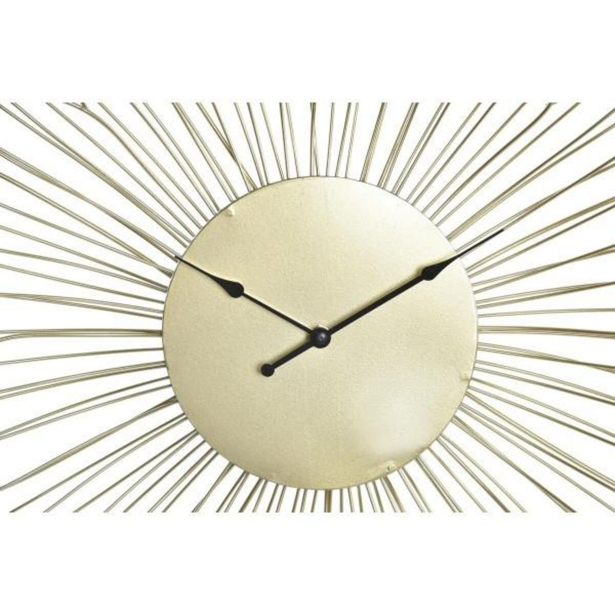 AAAAA Horloge Murale DKD Home Decor Fleur Doré Métal (57 x 4 x 57 cm)
