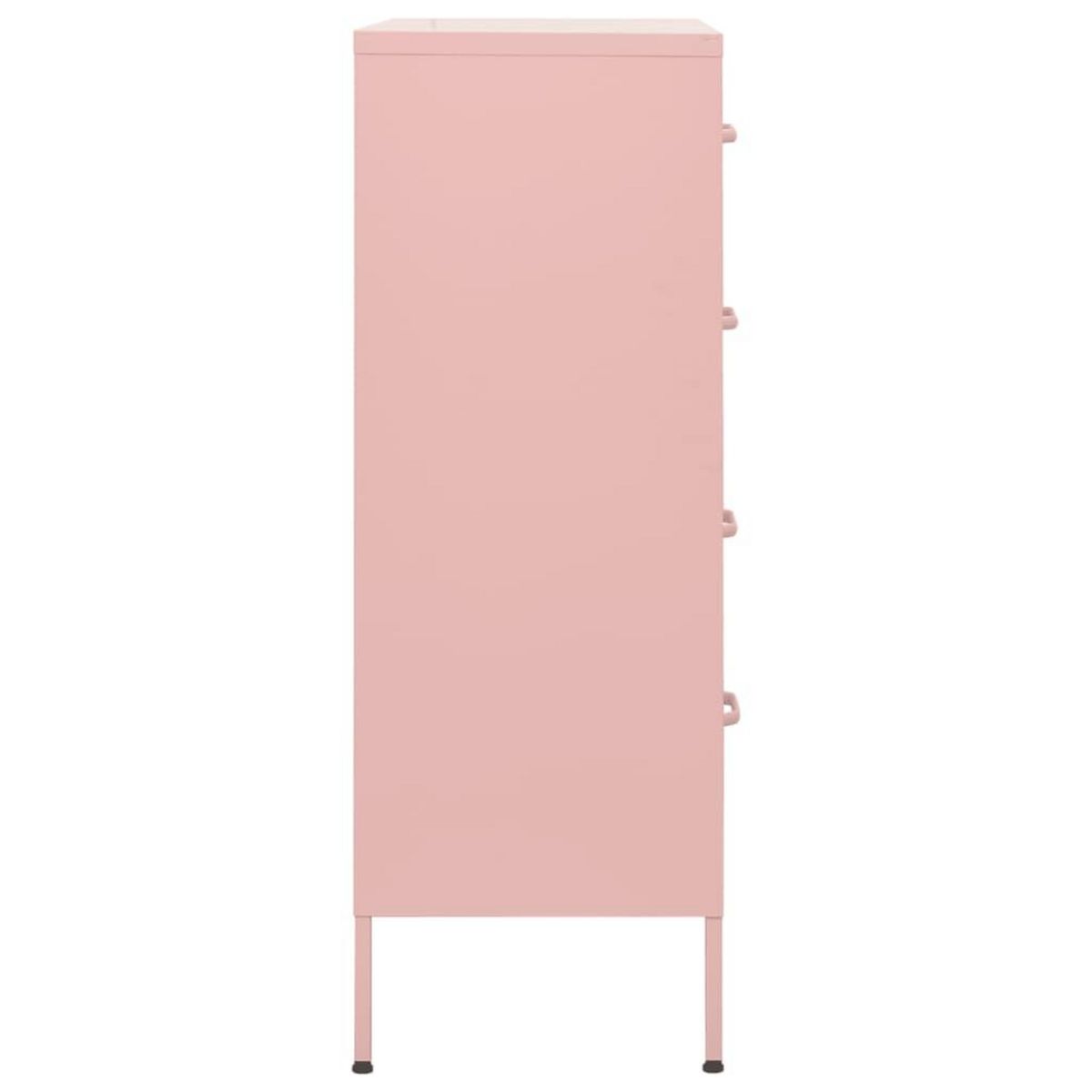 VIDAXL Commode Rose 80x35x101,5 cm Acier