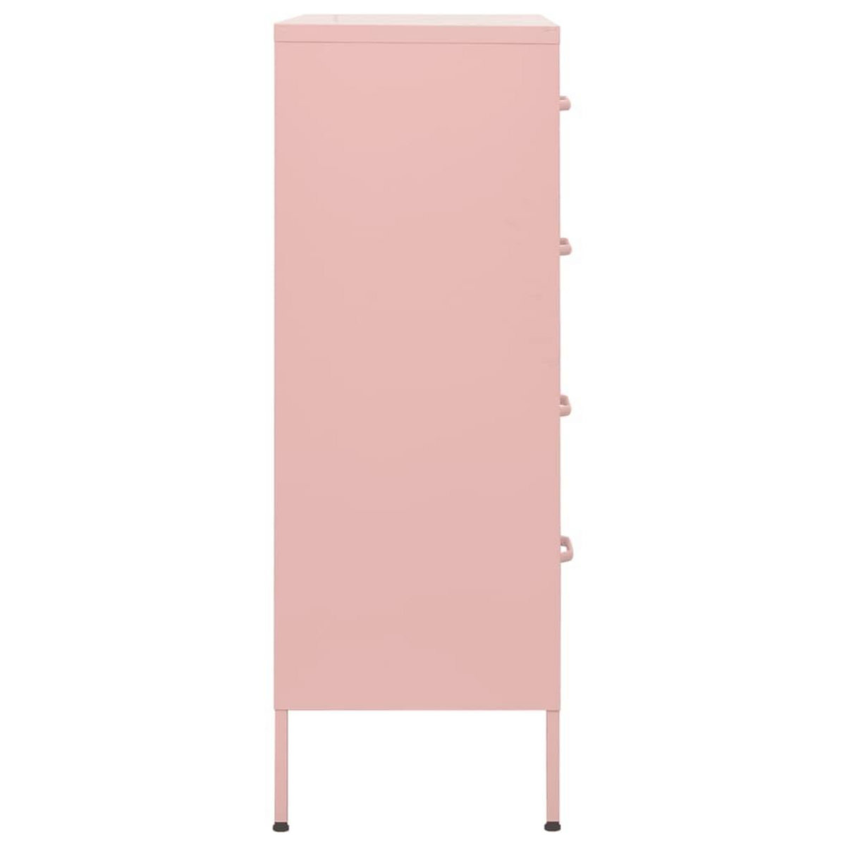 VIDAXL Commode Rose 80x35x101,5 cm Acier