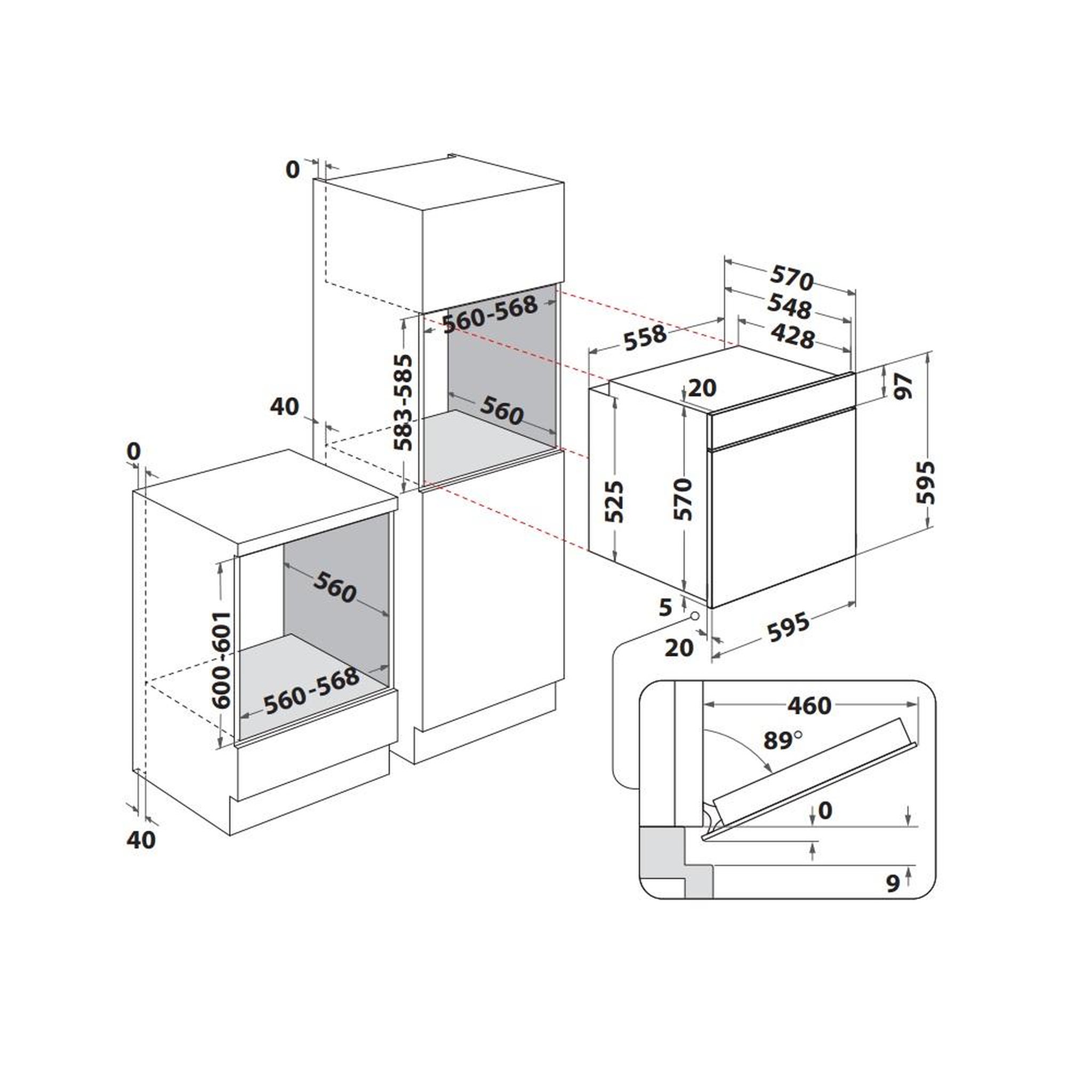 Voir la diapositive 3 : Whirlpool Four intégrable multifonction 71l 60cm catalyse inox - omr58cu1sx