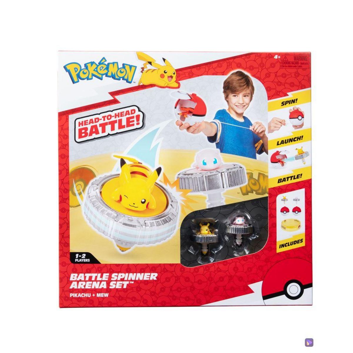 BANDAI Figurine Bandai Pokémon Arène et 2 spinners