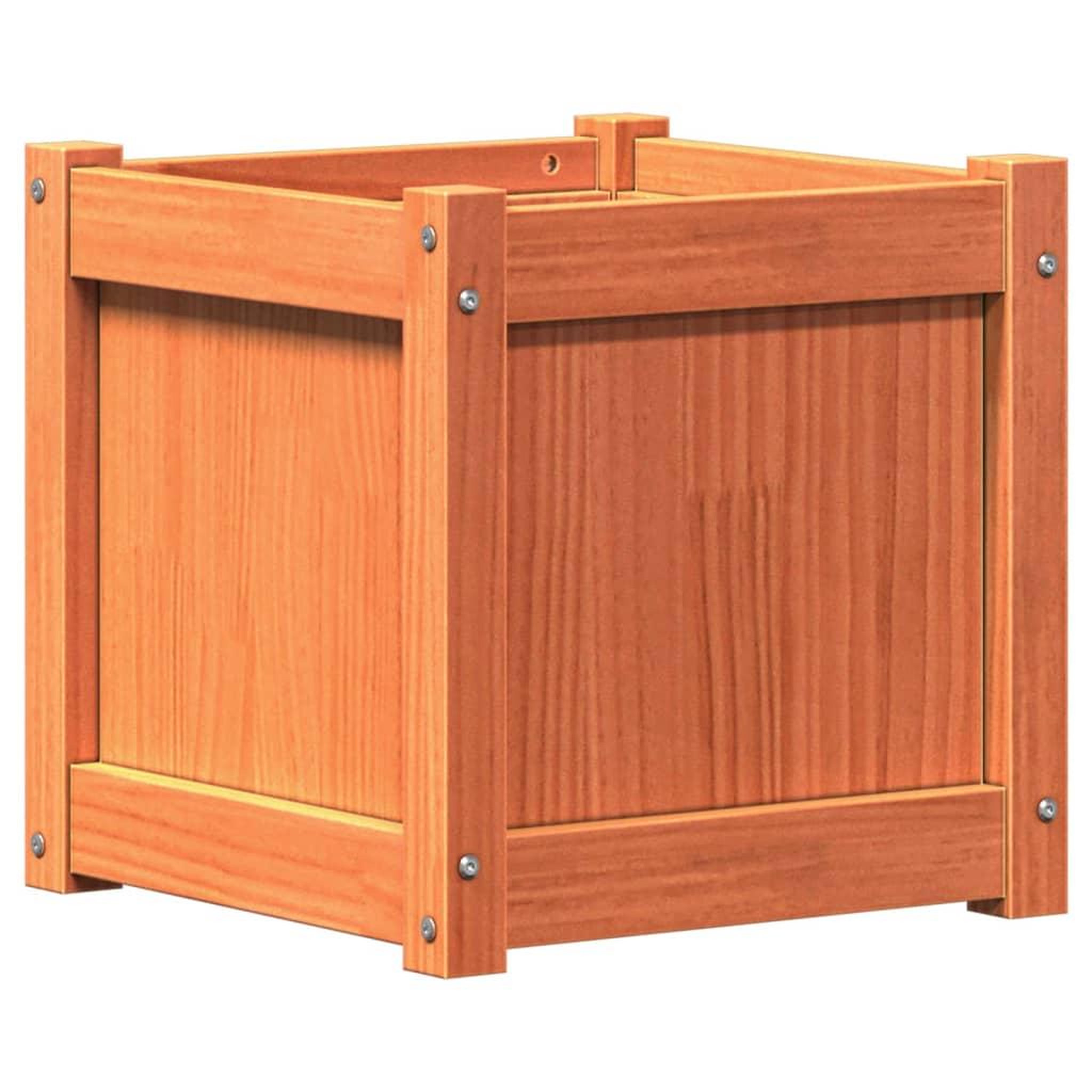 Voir la diapositive 5 : VIDAXL Jardinieres 2 pcs cire marron bois de pin massif