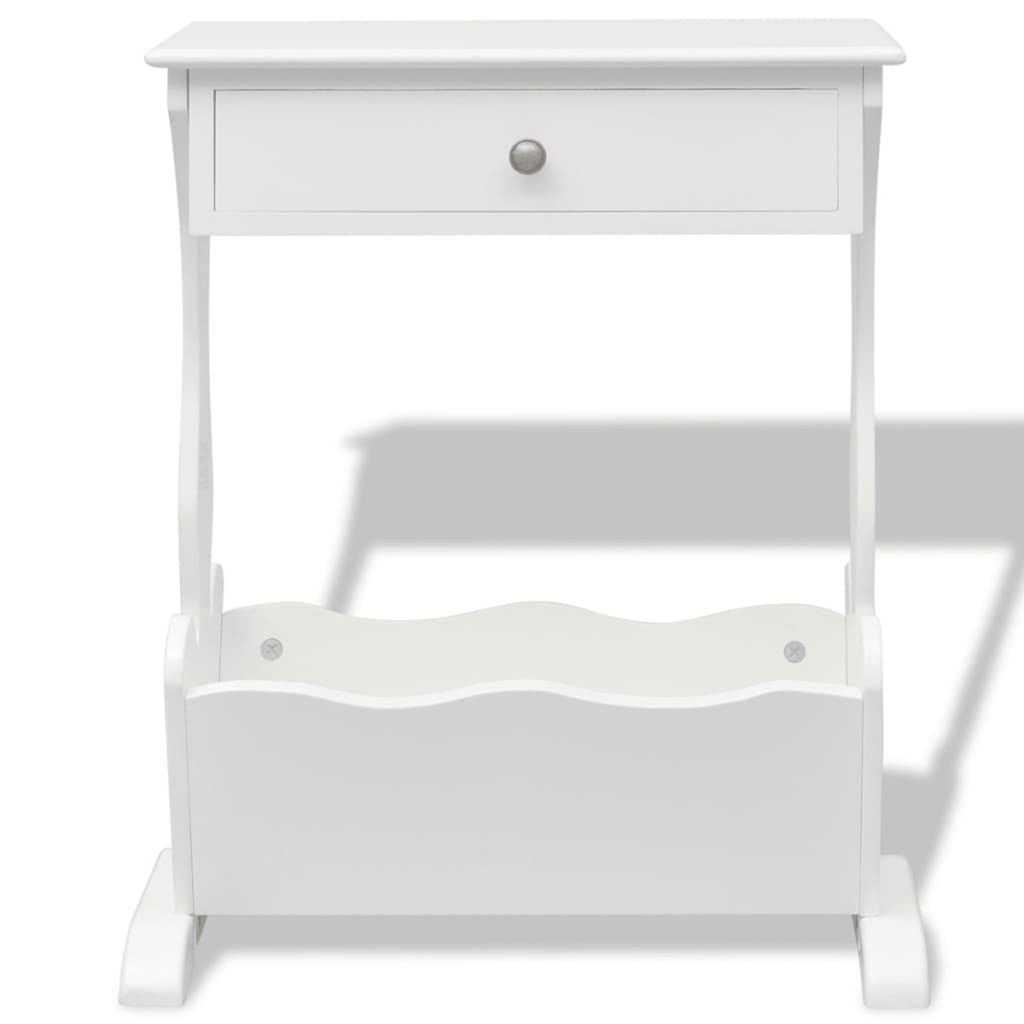 Voir la diapositive 4 : VIDAXL Porte-revues melrose blanc