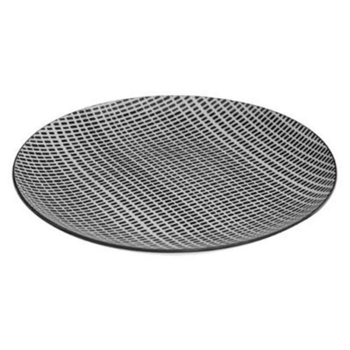 SECRET DE GOURMET Lot de 6 Assiettes Plates  Bohemia Square  26cm Noir