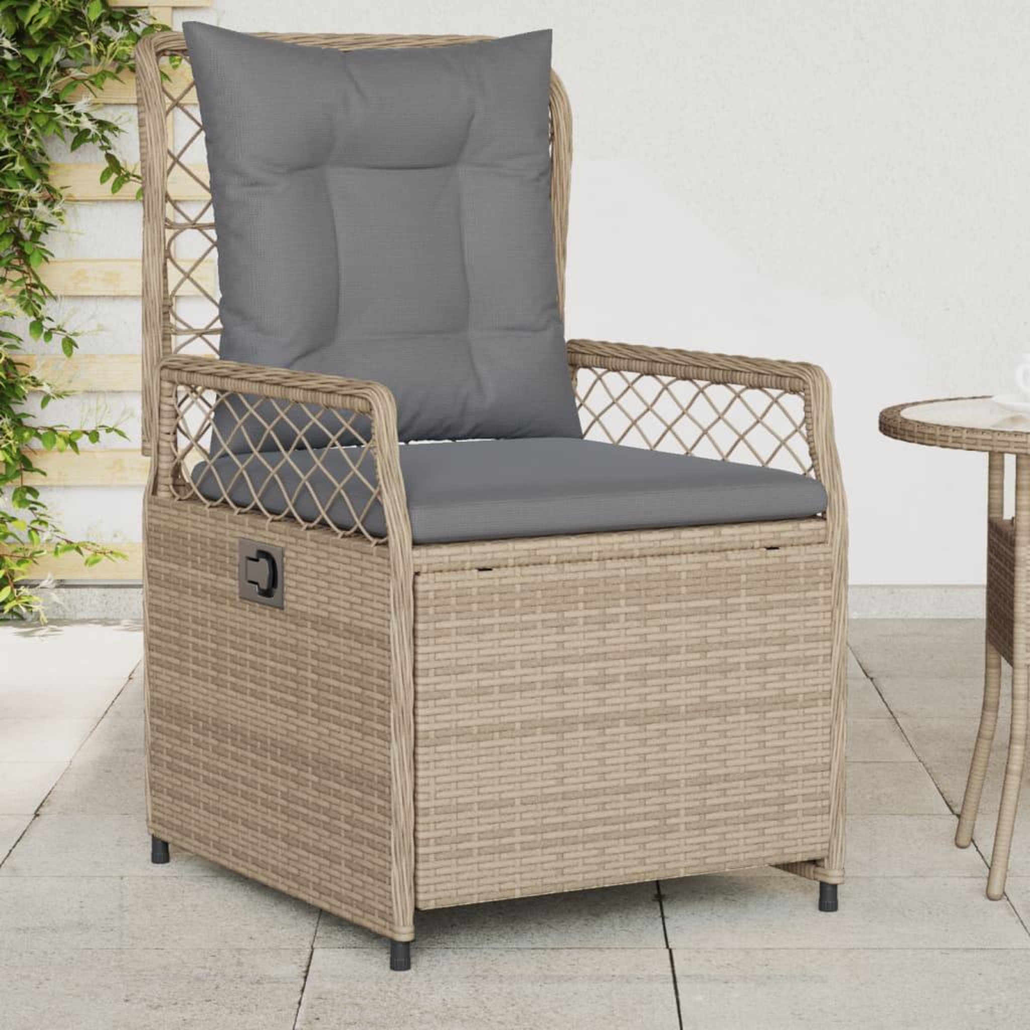VIDAXL Chaises inclinables de jardin lot de 2 beige resine tressee