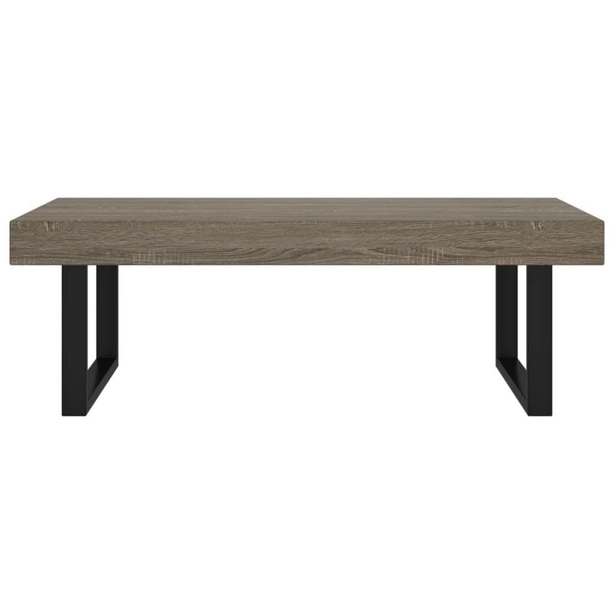VIDAXL Table basse Gris et noir 120x60x40 cm MDF et fer