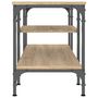 Voir la diapositive 5 : VIDAXL Meuble TV chene sonoma 121x35x45 cm bois d'ingenierie et fer