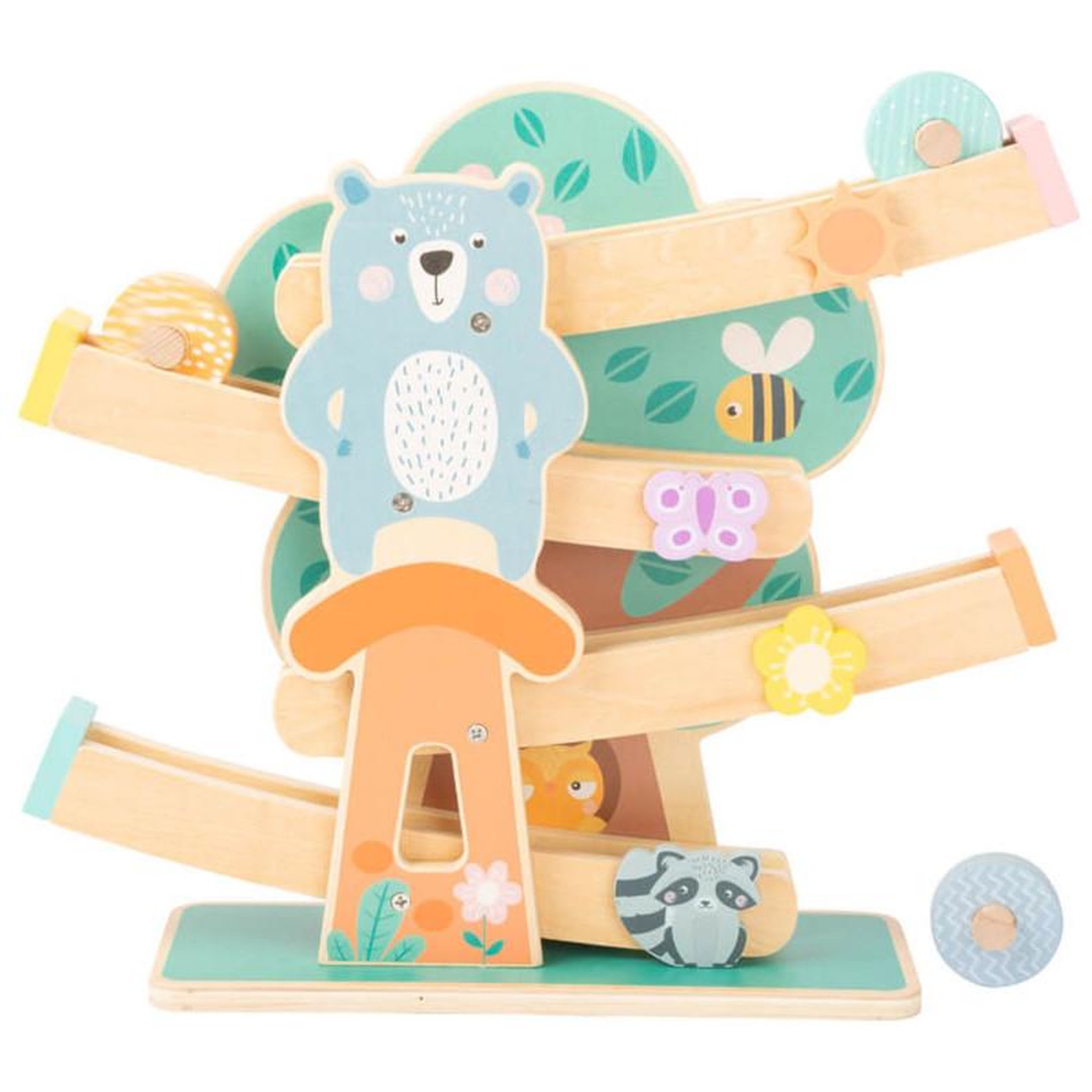 SMALL FOOT Small Foot - Wooden Ball Track Animals Pastel 11473