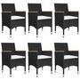 Voir la diapositive 5 : VIDAXL Ensemble a manger de jardin 7 pcs Noir