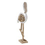 Voir la diapositive 2 : Paris Prix Statue Flamant Rose en Bois  Tanoak  56cm Naturel & Blanc
