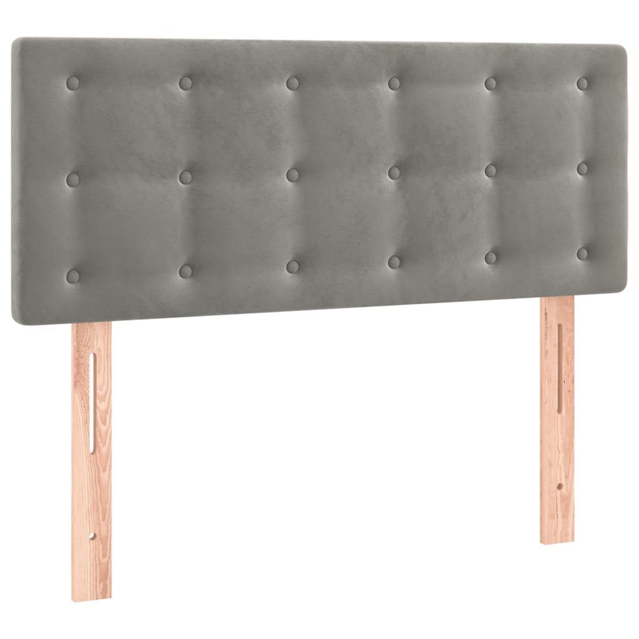 Voir la diapositive 4 : VIDAXL Tete de lit a LED Gris clair 100x5x78/88 cm Velours